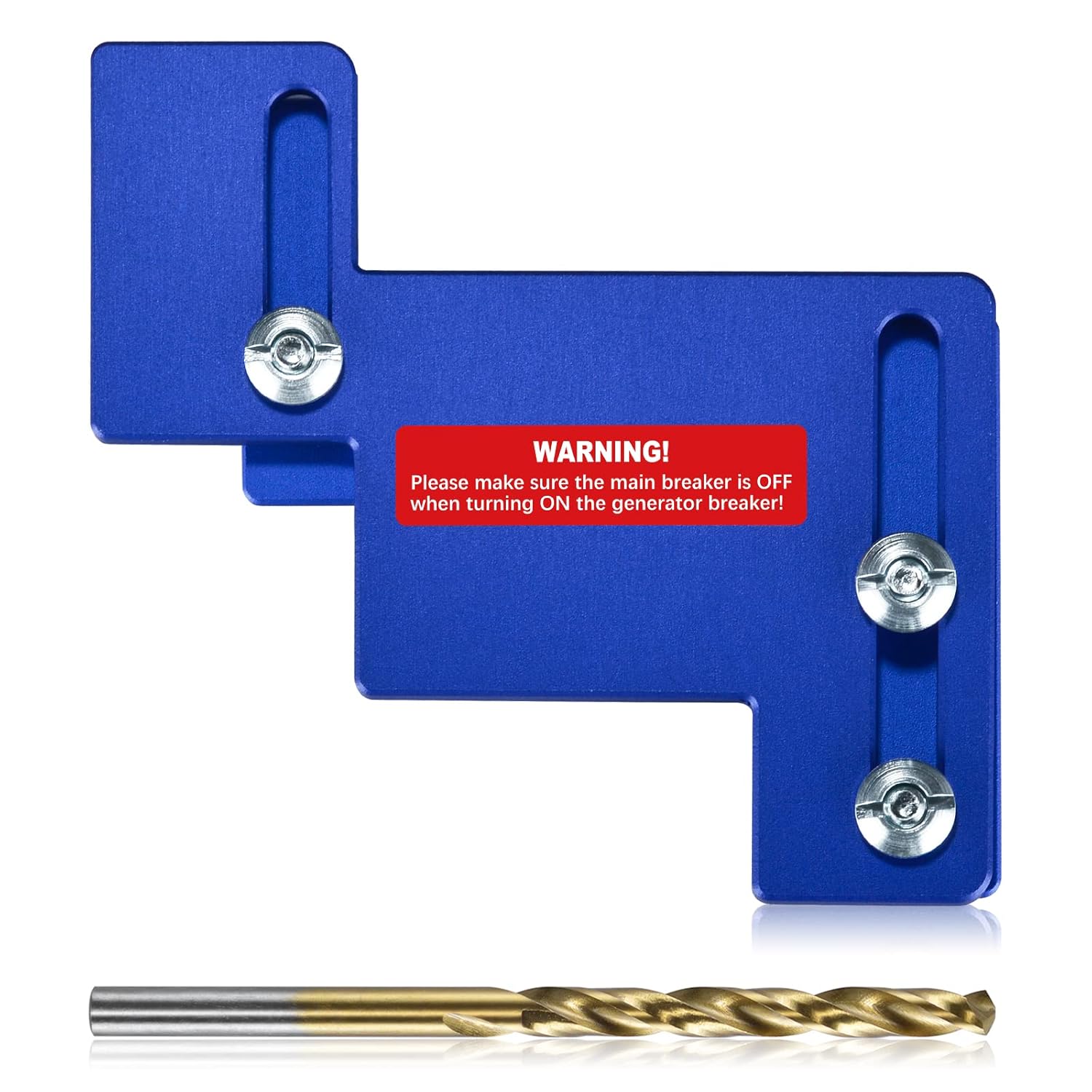 LATING Generator Interlock Kit for Eaton Challenger BR Series and CH-Series 150 or 200 Amp Electrical Panels with 1 1/4 to 1 1/2 Inches Spacing - Anodized, Brushed Nickel