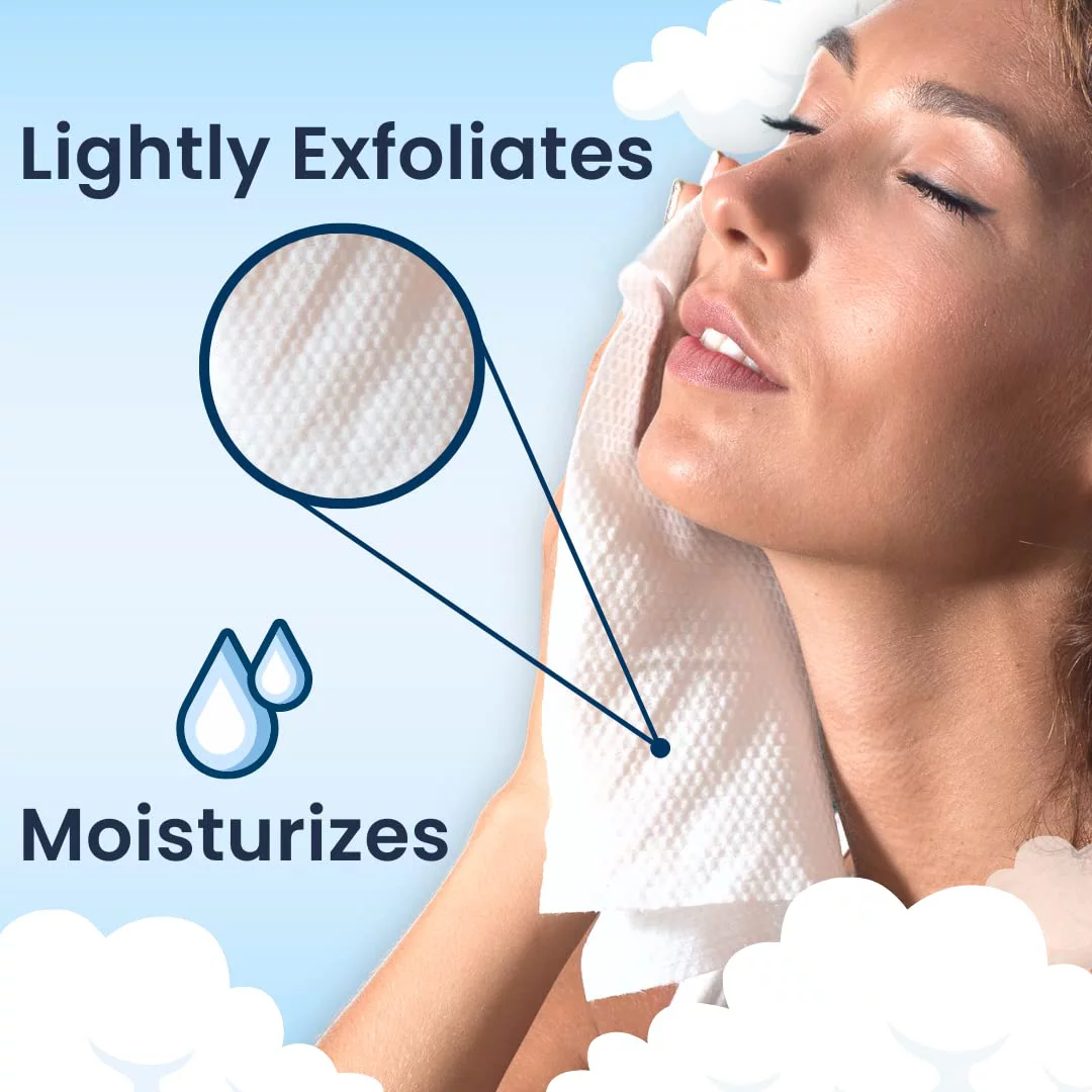 Clean Skin Club Premium Face Wipes Makeup Removing Towelettes, 90 Count