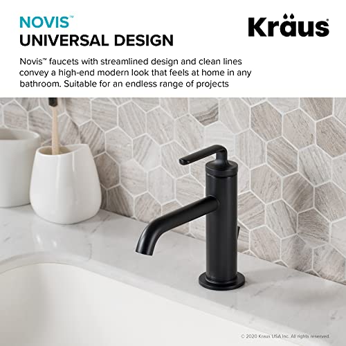 KRAUS Ramus Single Handle Vessel Sink Bathroom Faucet with Pop-Up Drain in Brushed Gold, KVF-1220BG