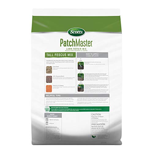 Scotts PatchMaster Lawn Repair Mix Tall Fescue Mix, Combination Grass Seed, Fertilizer, and Mulch, 4.75 lbs.