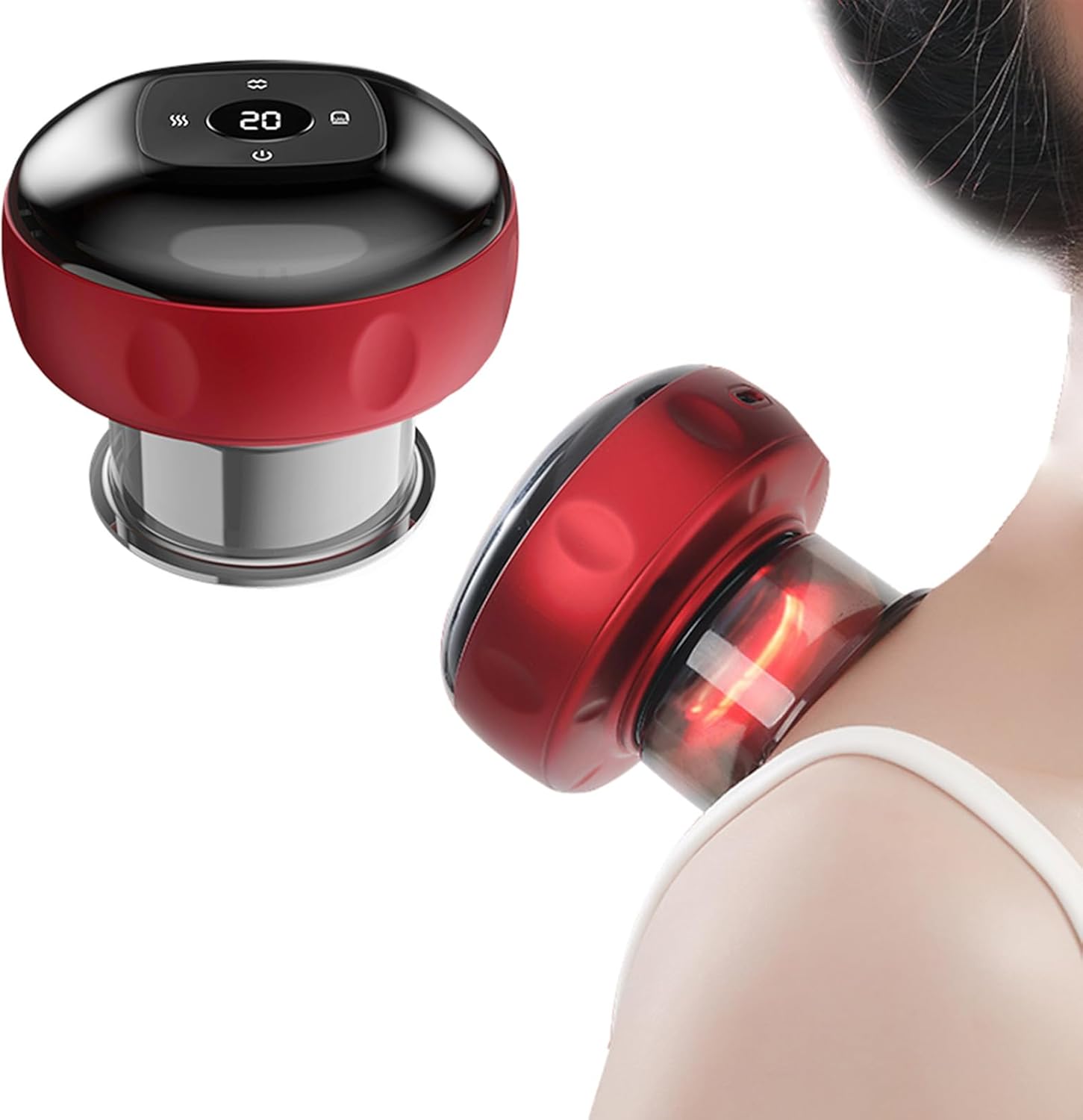 Smart Electric Cupping Therapy Massager, Cupping Device Cellulite Massager for Targeted Pain Relief, Knots, Aches, Muscle Soreness | Portable Massage Vacuum Therapy Machine Scrapping Cupping To