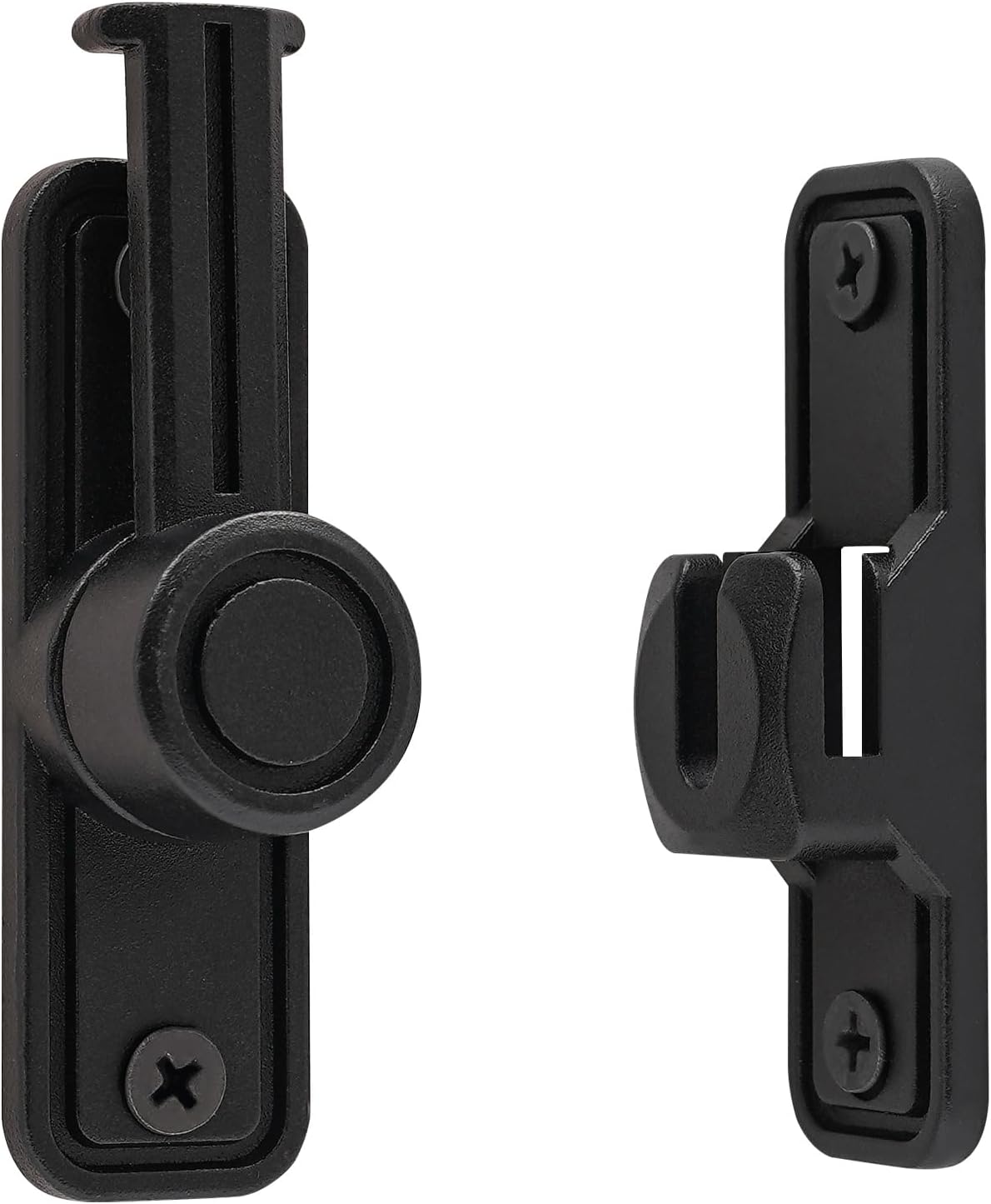 2 Packs Barn Door Lock Latch, 90 & 180 Degree Heavy Duty Barn Door Latch, Latches Sliding Door Lock Home Safety Gate Locks Fit for Garage, Garden, Bathroom, Cabinet
