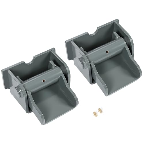 HECASA 2Pcs Steel Dump Trailer Hinges Compatible with Dump Trucks Dump Trailers Dump Body Heavy Duty with Grease Fitting Powder Coated Gray