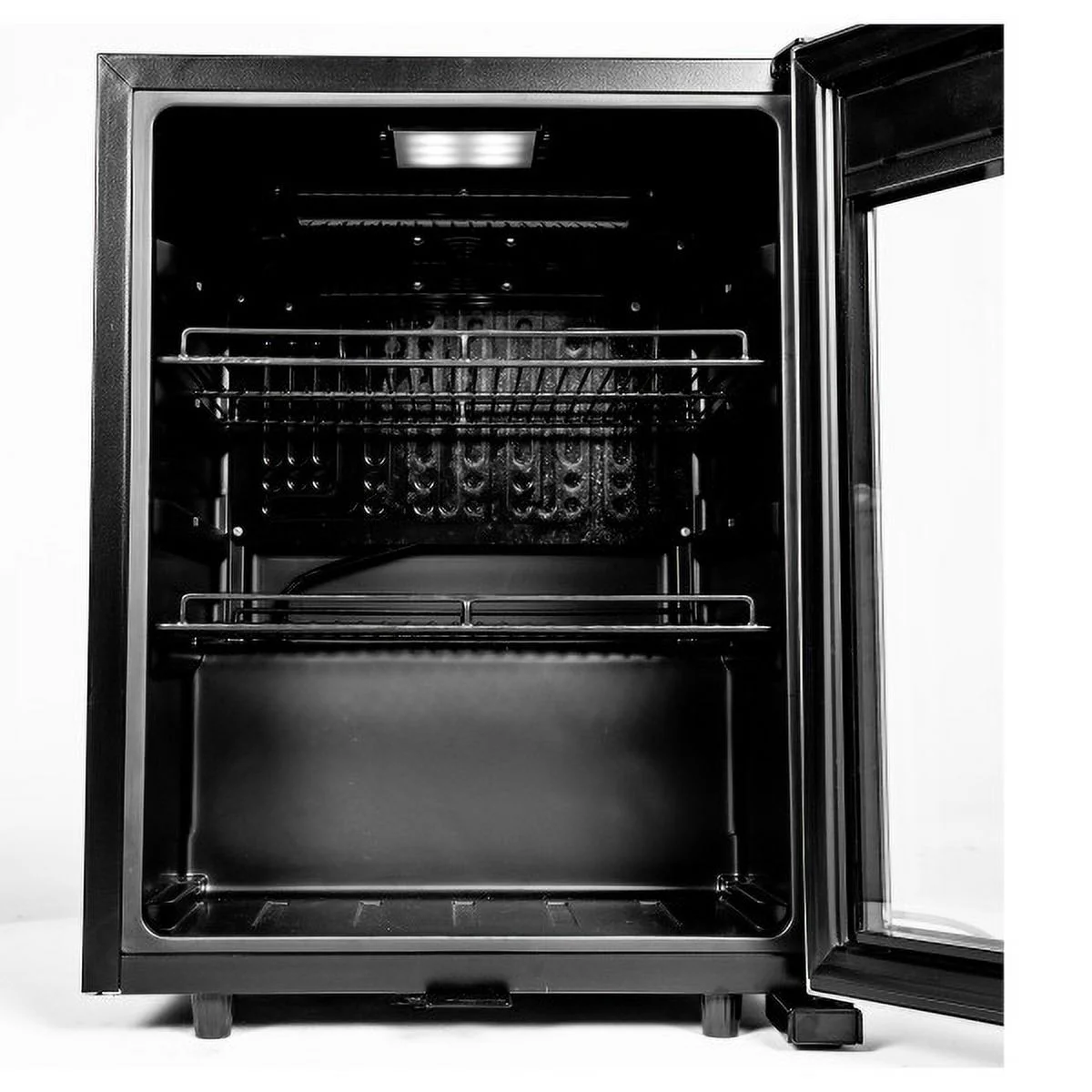 Magic Chef 2.1 Cu Ft Commercial Merchandiser - Black and Stainless 18.9 w x 25.2 h x 16.9 d