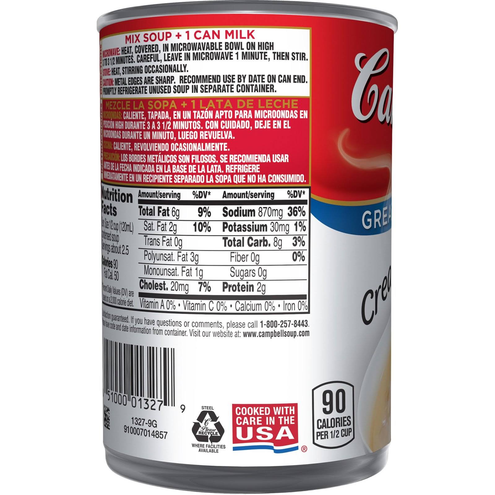 Campbell&s Condensed Cream of Shrimp Soup 10.5 oz. Can Pack of 12