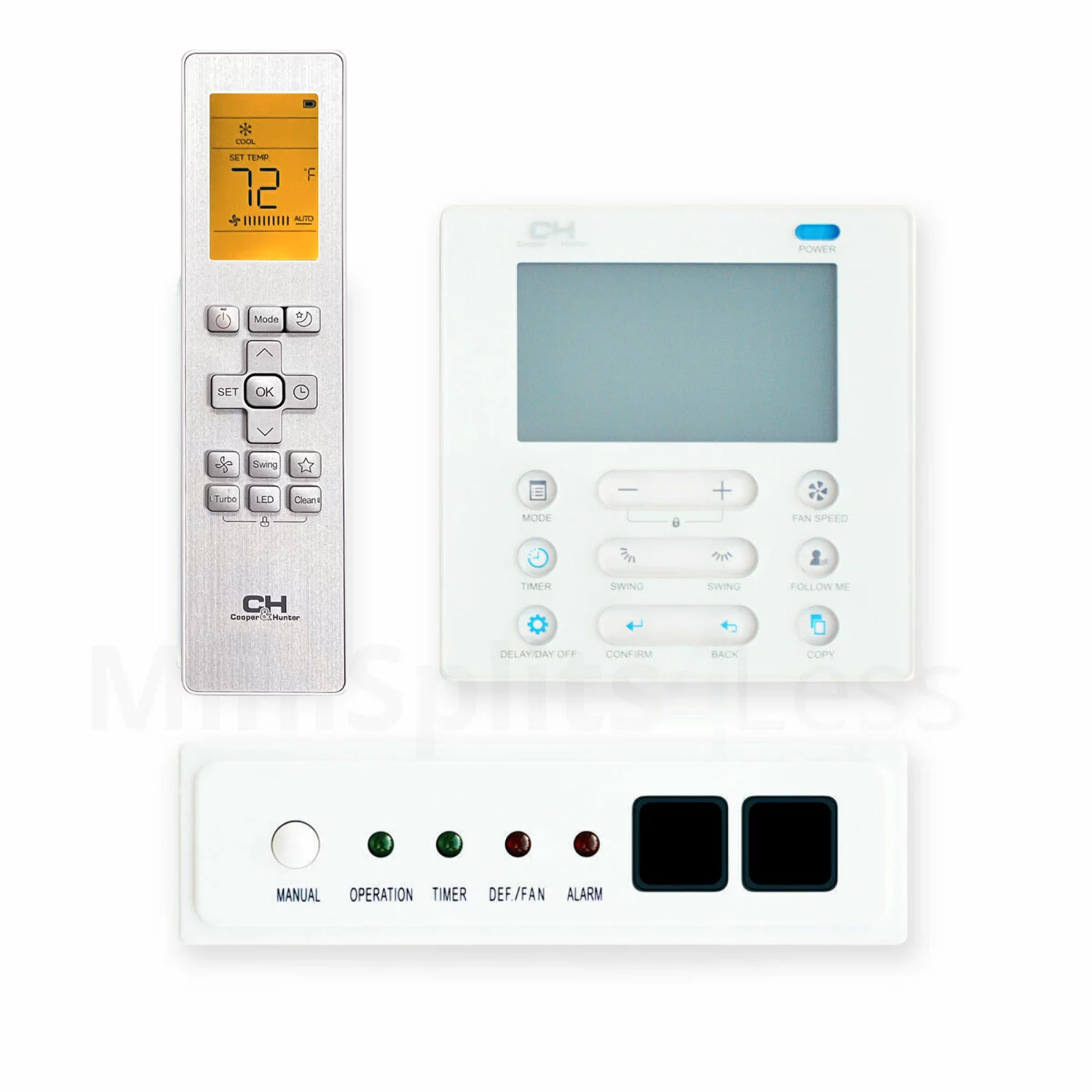 Cooper & Hunter 28000 BTU 230V Slim Ducted Tri 3 Zone Mini Split Heat Pump Air Conditioner 9K+9K+9K Cover 1200 Sq Ft