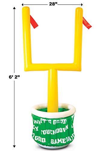 Beistle 3 Piece Novelty Inflatable Goal Post Drink Coolers with Football Decorations Game Day Party Beverage Holders, 74