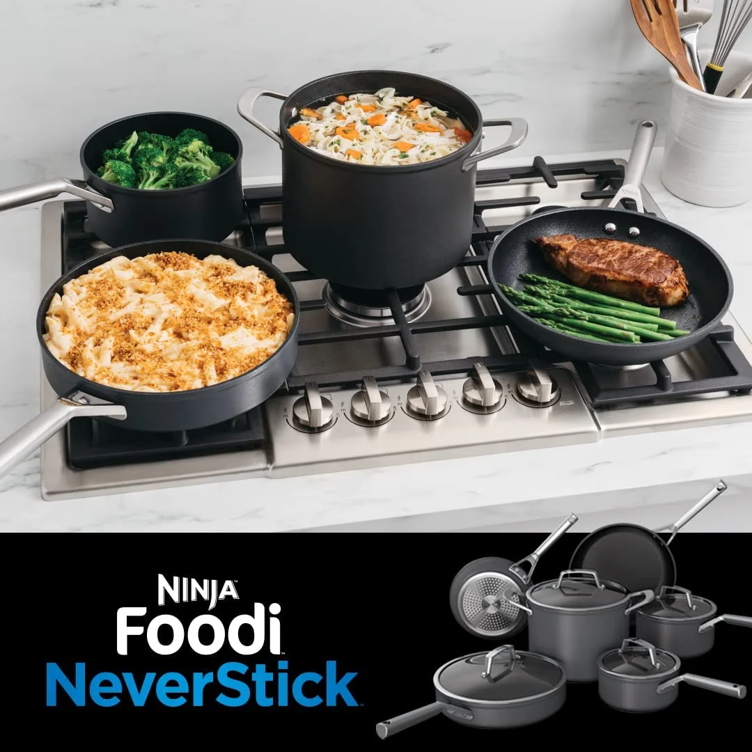Excellent en C39600 Foodi NeverStick Premium Hard-Anodized 13-Piece Cookware Set  Guaranteed to Never Stick  Nonstick  Durable  Oven Safe to 500°F  Grey