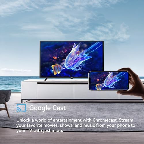 FPD 43 Inch Smart TV Flat Screen Frame LED Television Full HD 1080p Google Cast Built in, Streaming Live Ultra Thin HDR10 Android TV, Bluetooth, Vesa, Hdmi, WiFi (Palette-Series 2025)