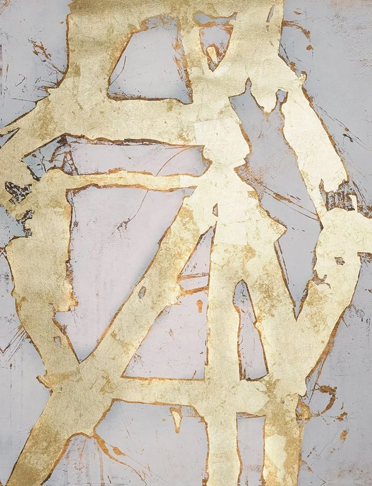 Ashley, Erin 12x14 Gold Ornate Wood Framed with Double Matting Museum Art Print Titled - Printed Ace of Spades in Gold I