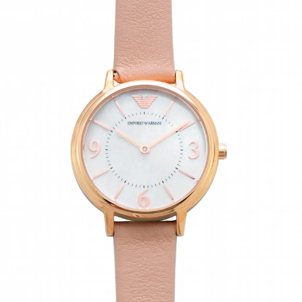 Emporio Armani Quartz White Mother of Pearl Dial Ladies Watch AR2512