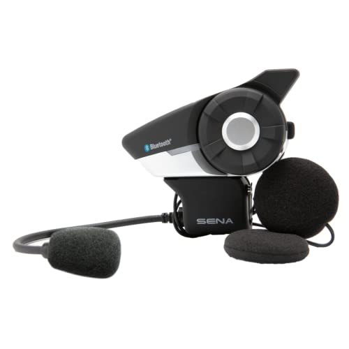 Sena 20S EVO Motorcycle Bluetooth Headset Communication System with HD Speakers,Black SC-A0325 High Definition Speakers