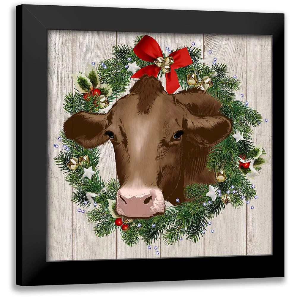 Prime, Marcus 12x12 Black Modern Framed Museum Art Print Titled - Merry Cow