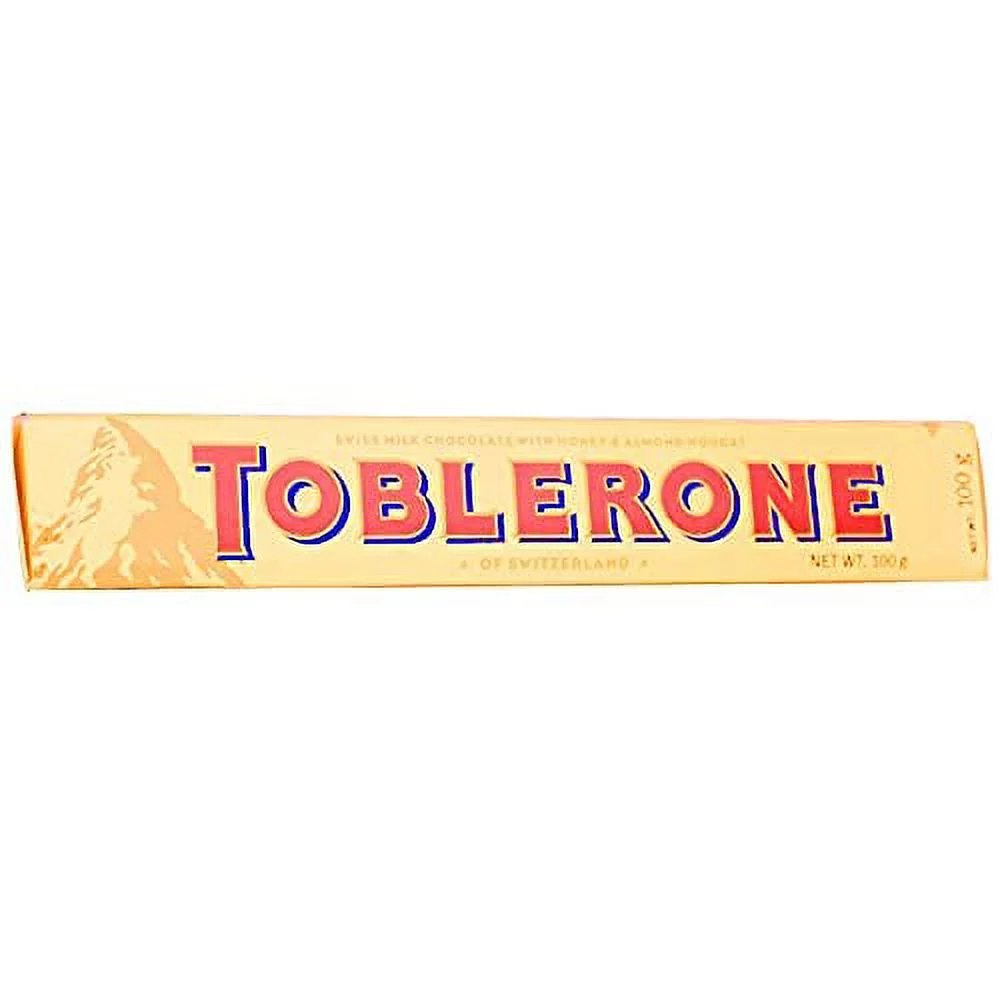 TOBLERONE Swiss Milk Chocolate with Honey and Almond Nougat, 3.5 oz. Bars, Pack of 6