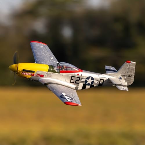 E-flite RC Airplane UMX P-51D Detroit Miss BNF BasicTransmitter Battery and Charger Not Included EFLU7350