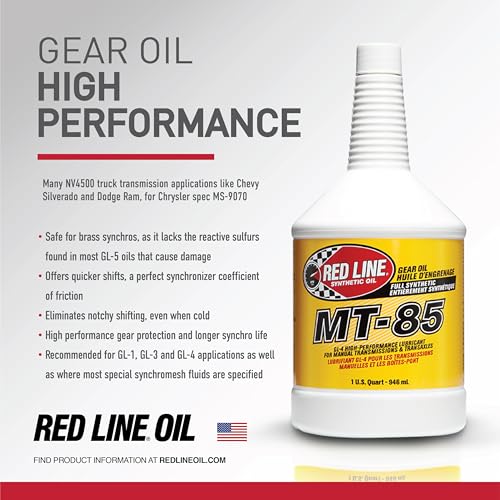 Red Line MT-85 Manual Transmission 75W85 GL-4 Gear Oil, Gallon