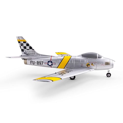 E-flite RC Airplane UMX F-86 Sabre 30mm EDF BNF Basic Transmitter Battery and Charger Not Included EFLU7050