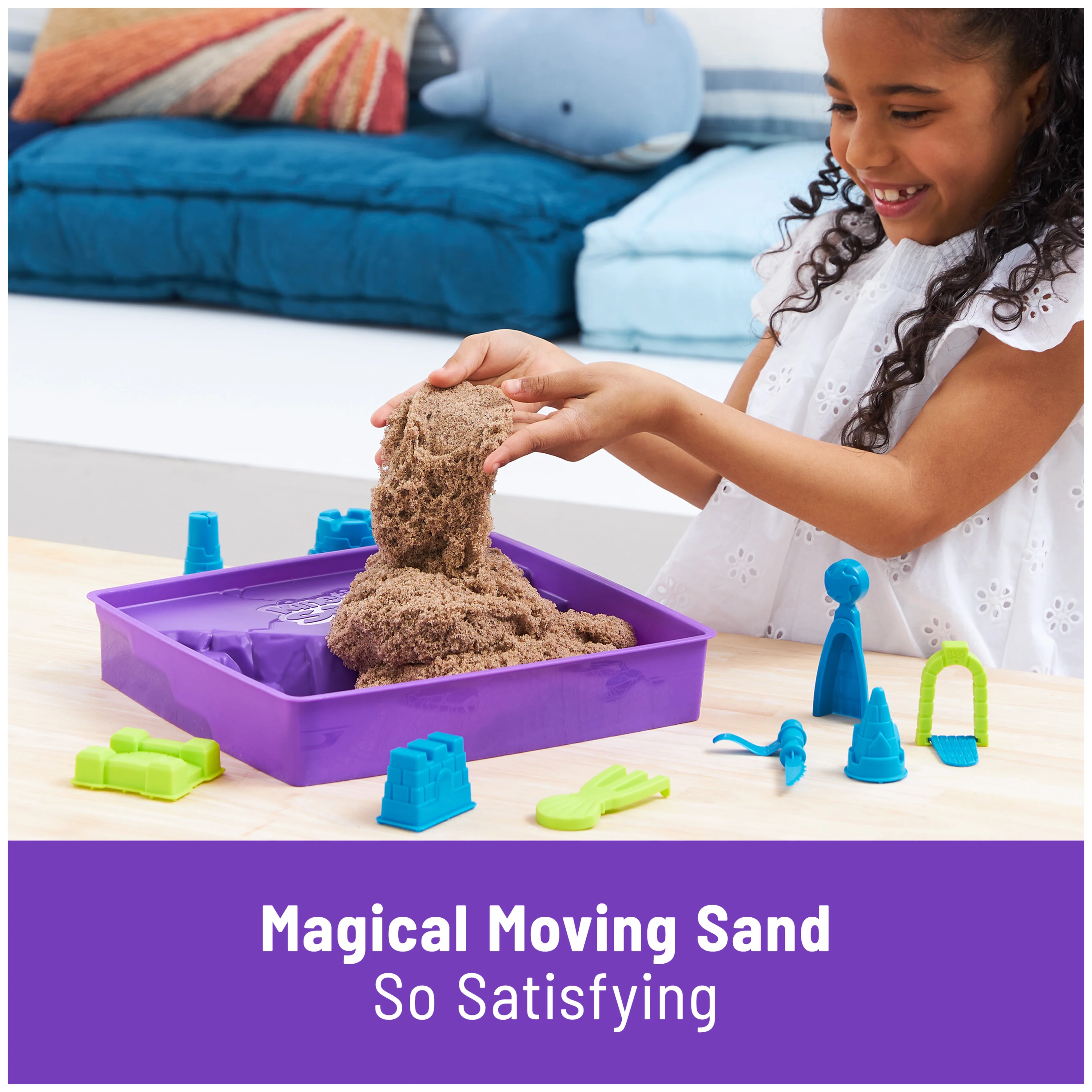 Kinetic Sand Deluxe Beach Castle Set with Molds & Tools