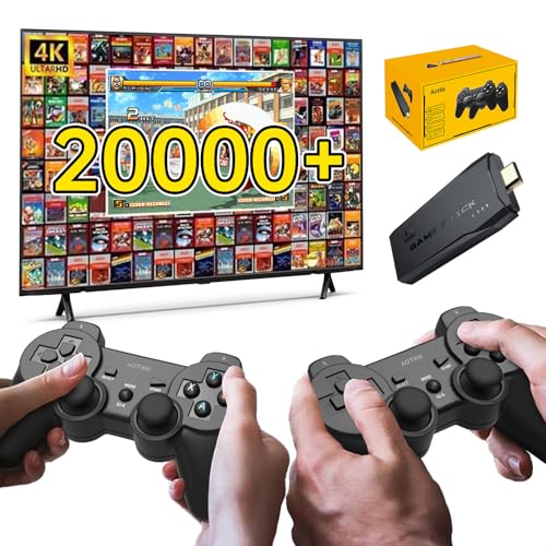 Nostalgic Time Machine.Retro Gaming Console 20000+ Games,Game Stick 4k,Video Games with Dual 2.4G Wireless Controllers,2025 Retro Game Stick.64GB