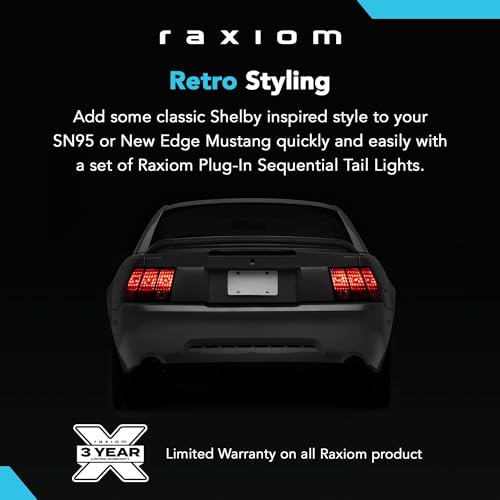 Raxiom Tail Light Sequencer Harness Kit with Tuning Plug and Play Wire Fits Mustang 1996-2004 Excluding 1999-2001 Cobra