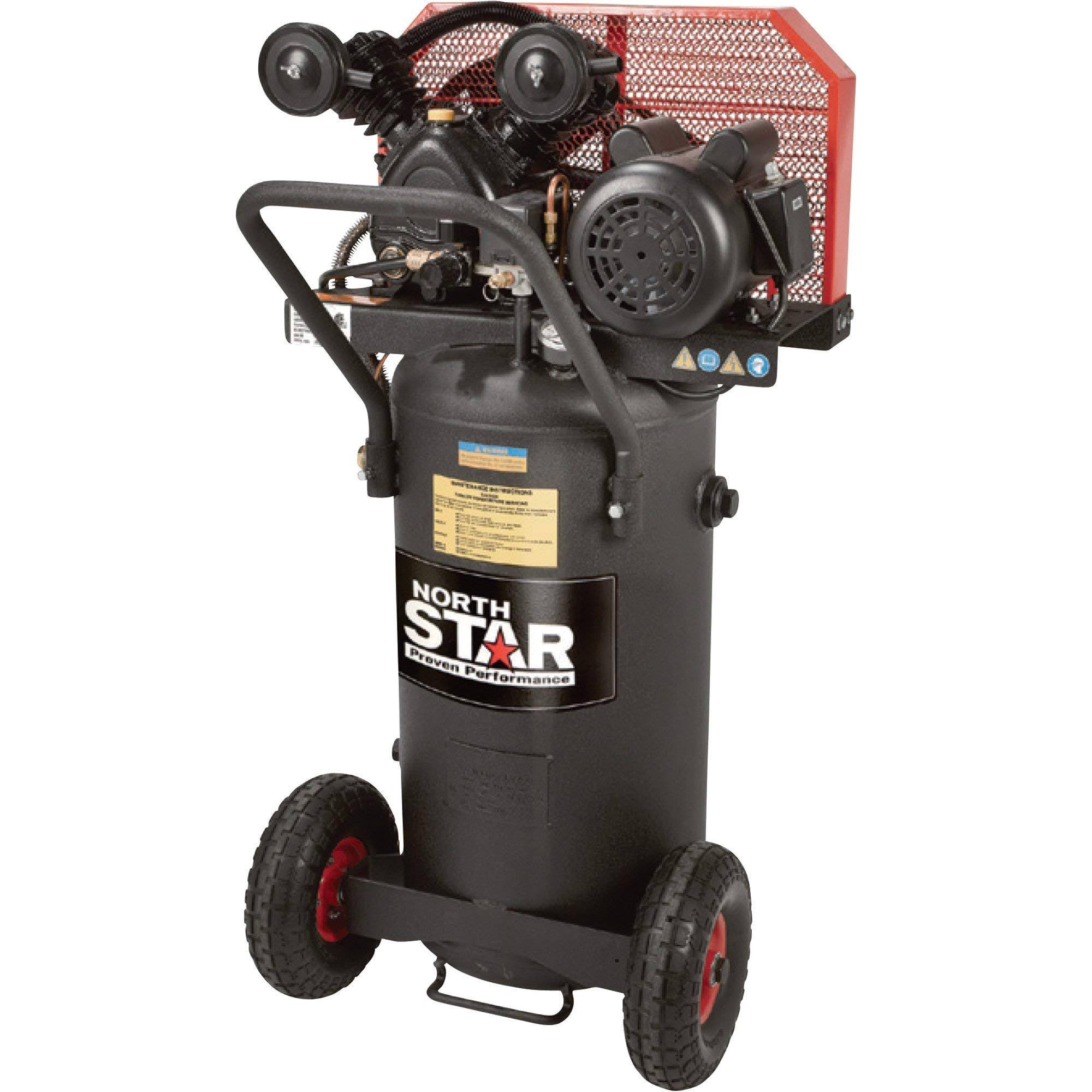 Northstar Single-Stage Portable Electric Air Compressor - 2 HP, 20-Gallon Vertical, 5.0 CFM