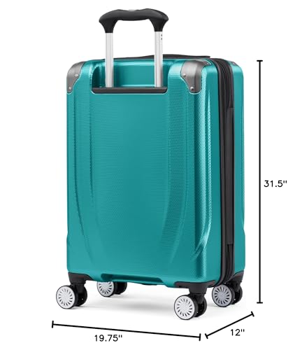 Travelpro Pathways 3 Hardside Expandable Luggage, 8 Spinner Wheels, Lightweight Hard Shell Suitcase, Carry On 21 Inch, Black Knight
