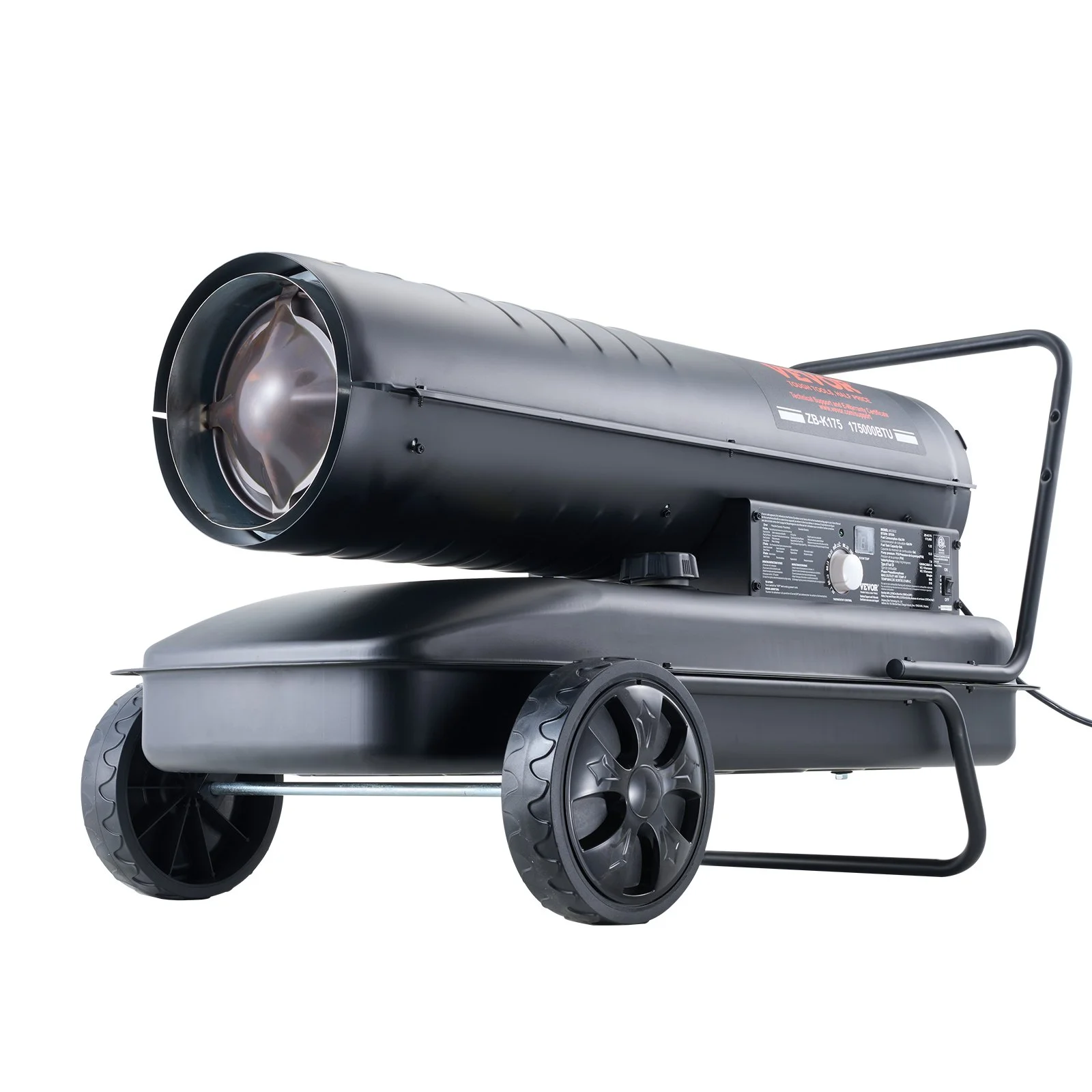 VEVOR 175,000 BTU Portable Kerosene Forced Air Heater with Thermostat - 13.2 Gallon Tank, Energy-Efficient for Indoor/Outdoor Workshops and Industrial Use