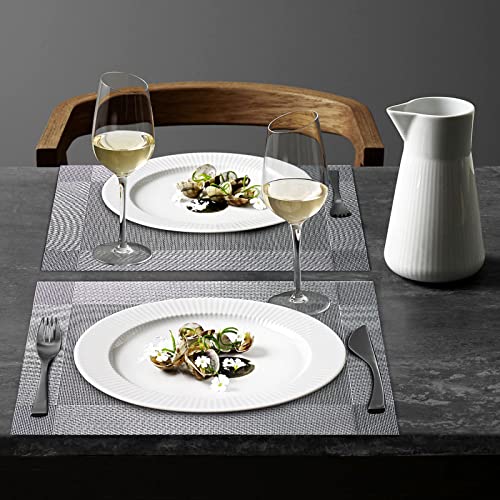 Placemats Set of 6, Table Placemats Heat Resistant Woven Placemats Washable PVC Place Mats Woven Vinyl Placemats Non-Slip Stain Resistant Kitchen Table Placemats Easy to Clean…