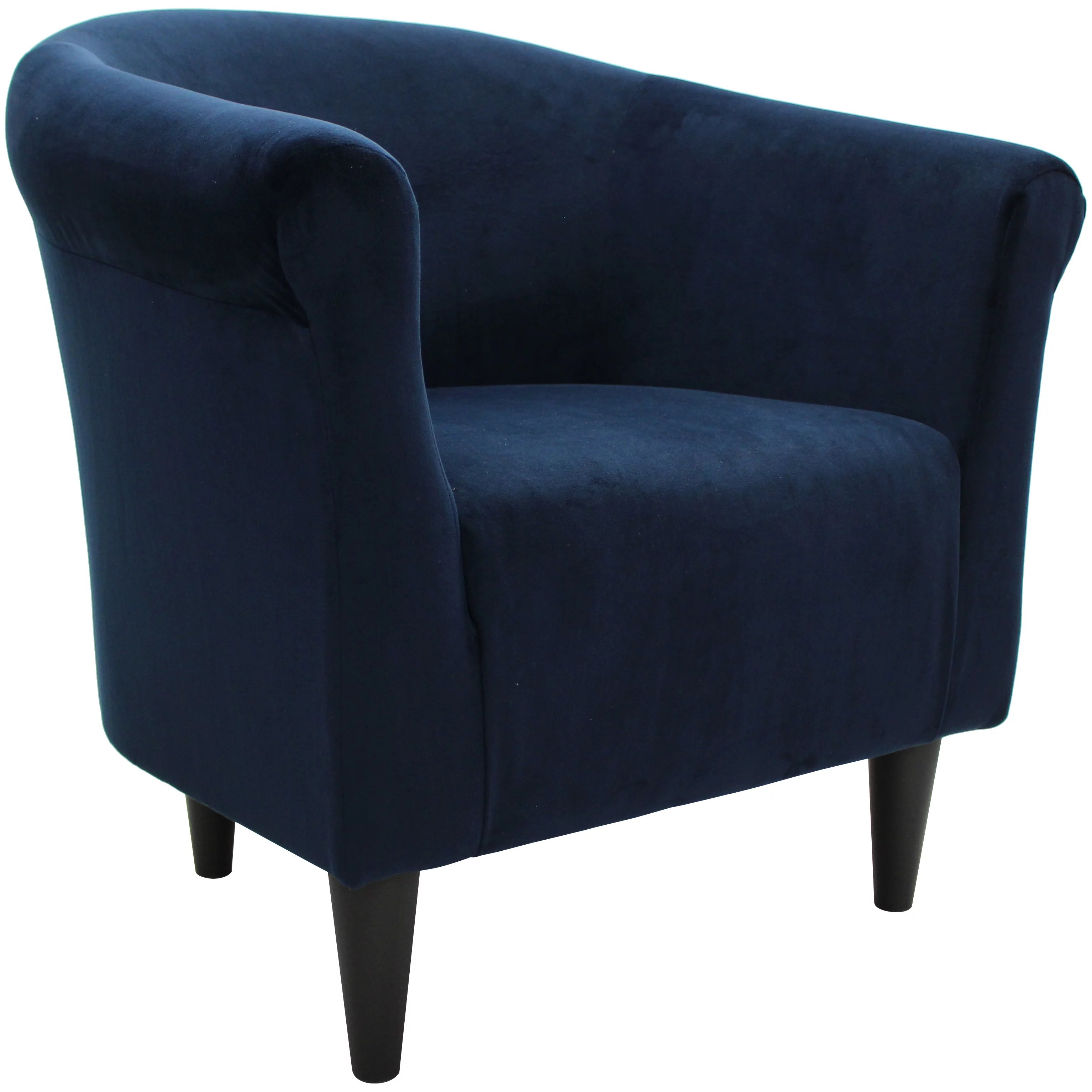 Mainstays Microfiber Bucket Accent Chair, Navy Blue