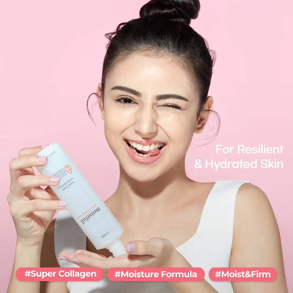 Etude Moistfull Collagen Toner, 6.76fl.oz (200ml) | Water Essence Type Toner to Hydrate and Keep Your Skin Moistured