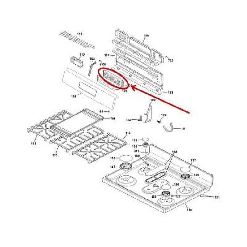 GE WB27X29136 Control Oven To9 - OEM Part