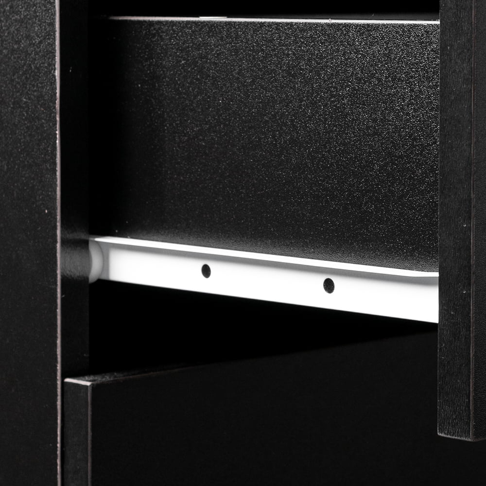 MDF Wood Simple 4-Drawer Dresser Black