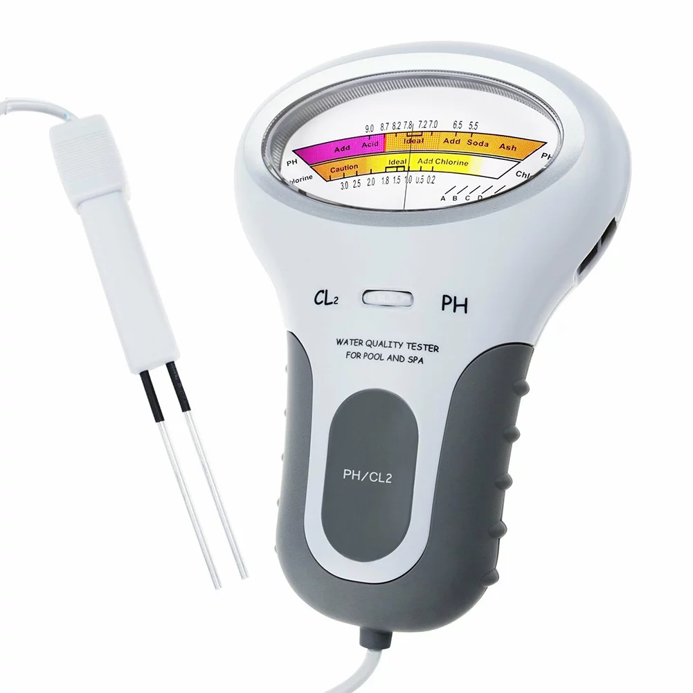 lzndeal Portable Digital Monitor Ph Water Tester Meter Analysis Chlorine Swimming Pool Test Kit