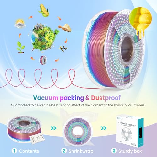 SUNLU Real Wood Fiber PLA Filament, Neatly Wound 1.75mm Dimensional Accuracy +/- 0.03mm, Fit Most FDM 3D Printers, 4kg in Total, 1kg per Spool, 4 Pack,（Wood+Fiber Cherry+Fiber Maple+Fiber Walnut）