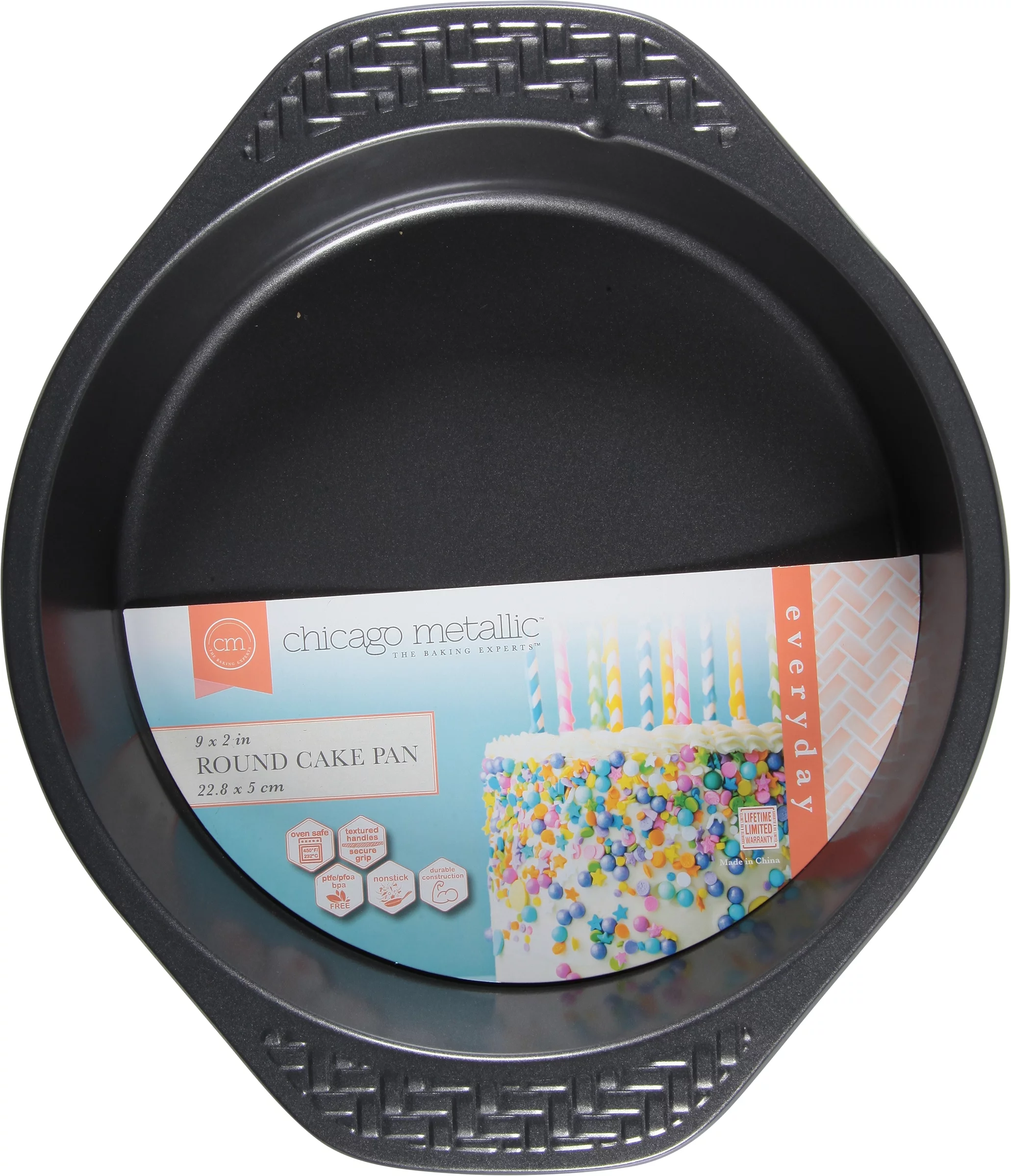 Lifetime Brands Chicago Metallic Everyday 11.6 in. W X 9.8 in. L 9 in. Cake Pan Gray 1 pc