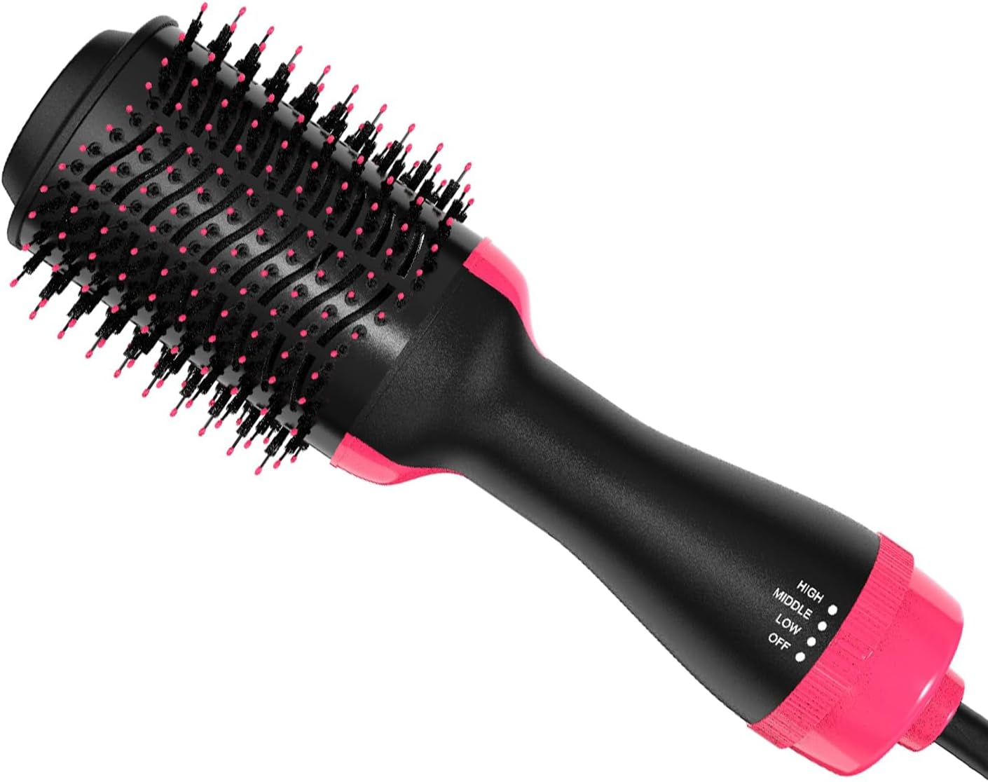 Hair Dryer Brush Blow Dryer Brush in One, Upgraded 4 in 1 Hair Dryer and Styler Volumizer with Negative Ion Anti-frizz Ceramic Titanium Barrel Hot Air Brush Hair Straightener Brush