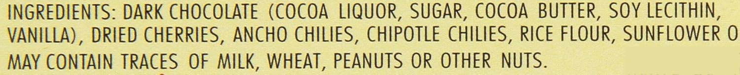 Chocolove Dark Chocolate, Chilies/Cherries, 3.2 Ounce (Pack of 12)