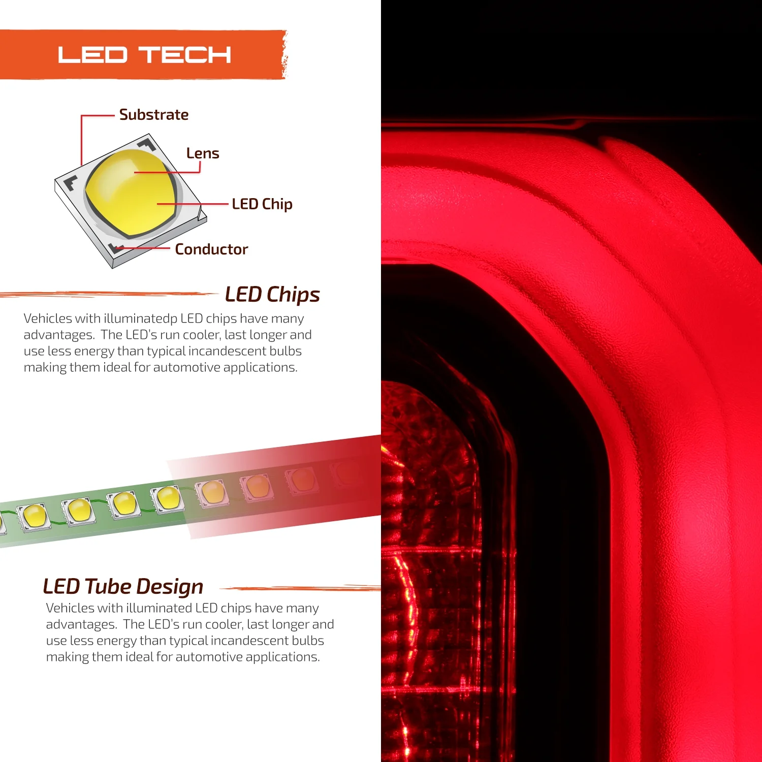 AKKON- Fit 2020 2021 2022 2023 GMC Acadia SL|SLE|SLT|DENALI Full LED Outer Chrome Tail Light Rear Brake OE Style Pair/Set Assembly