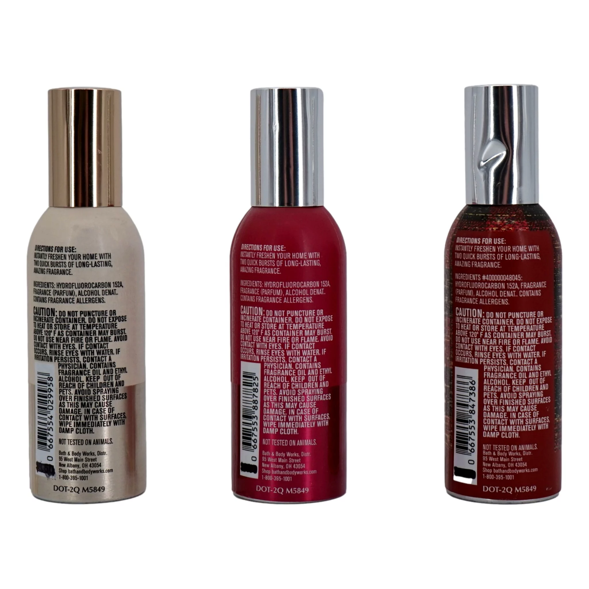 Bath and Body Works 3 Pack Concentrated Room Spray 1.5 Oz. Holiday, The Perfect Christmas and Spiced Gingerbread