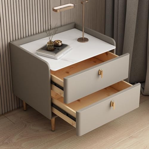 Bedroom Nightstand Home Italian light luxury bedside cabinet, double layer minimalist bedside cabinet, bedroom storage cabinet Living Room Furniture