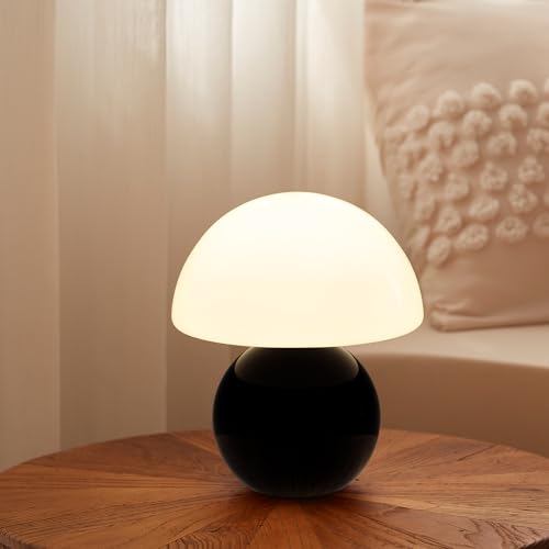 Mushroom Lamp Table Lamp for Bedroom,Desk Bedside Small Lamps for Living Room Night Stands,Mushroom Decor Cute Mini Modern Mid Century Lamps,Unique Aesthetic Home Living Room Decor(White)