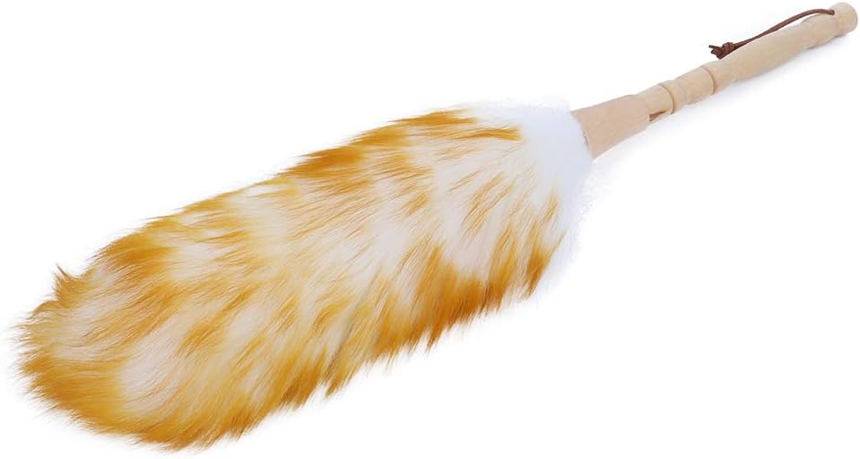 Soft Duster NonStatic, Duster Brush Duster Soft Wool Duster Dust Cleaner with Wooden Handle Household Furniture Tool