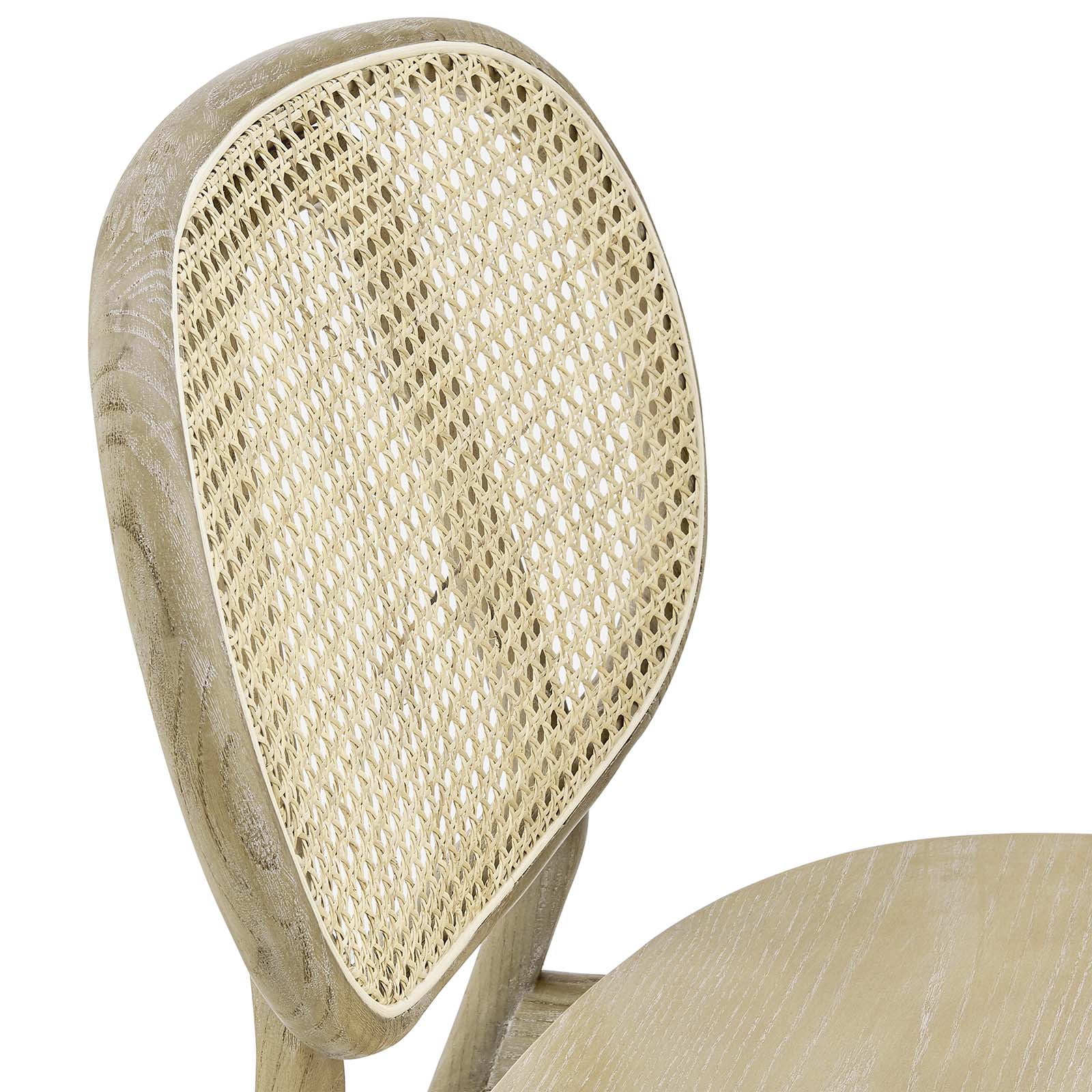 Modway Malina Wood Dining Side Chair Set of 2 in Gray