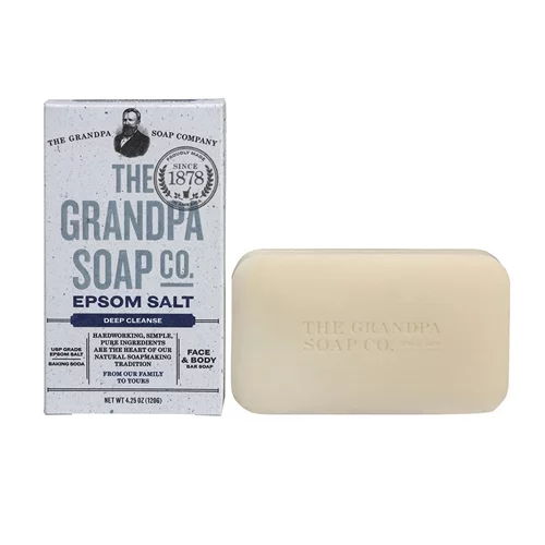 Grandpas Face And Body Bar Soap Epsom Salt, 4.25 Oz, 6 Pack
