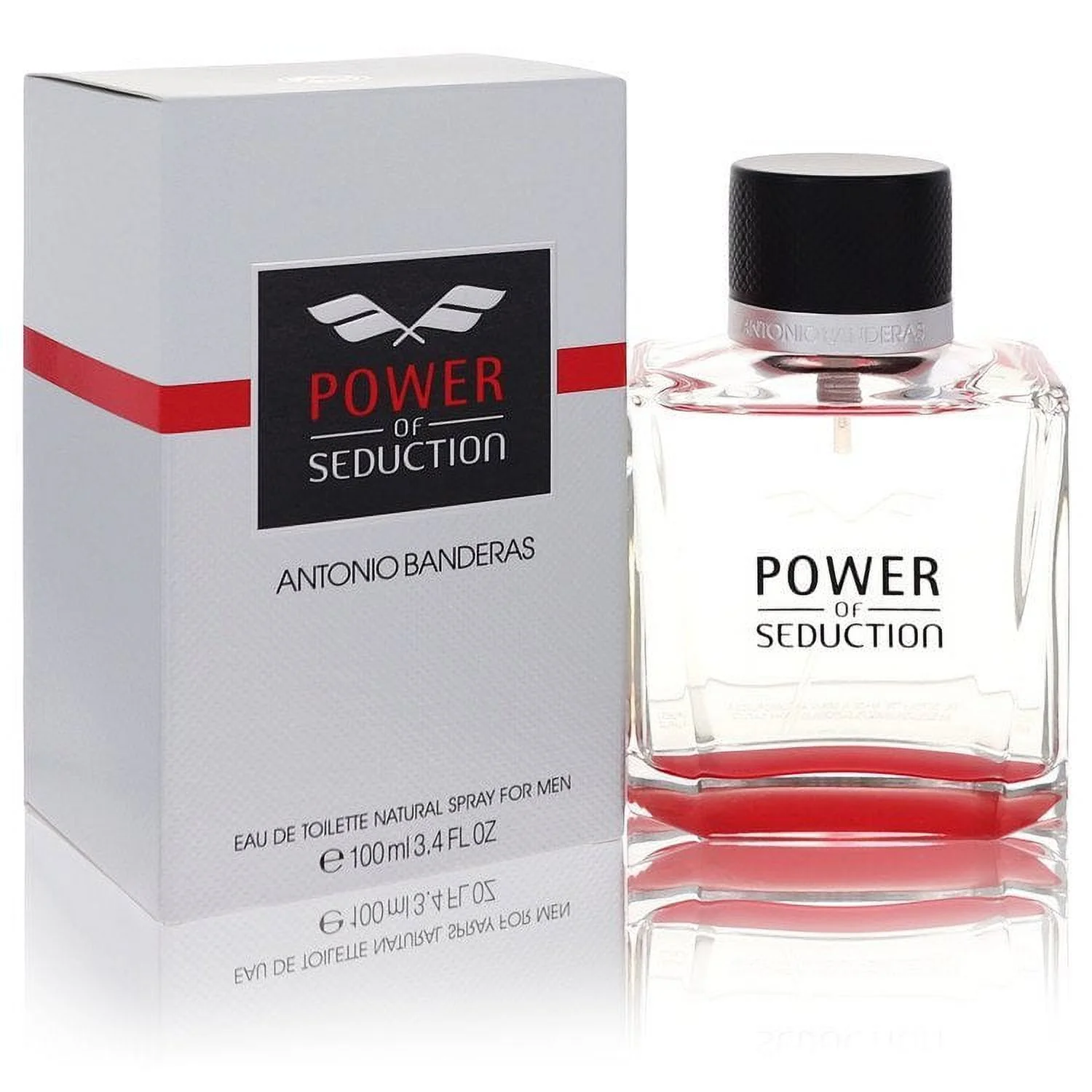 2 Pack  of Power of Seduction by Antonio Banderas Eau De Toilette Spray 3.4 oz For Men