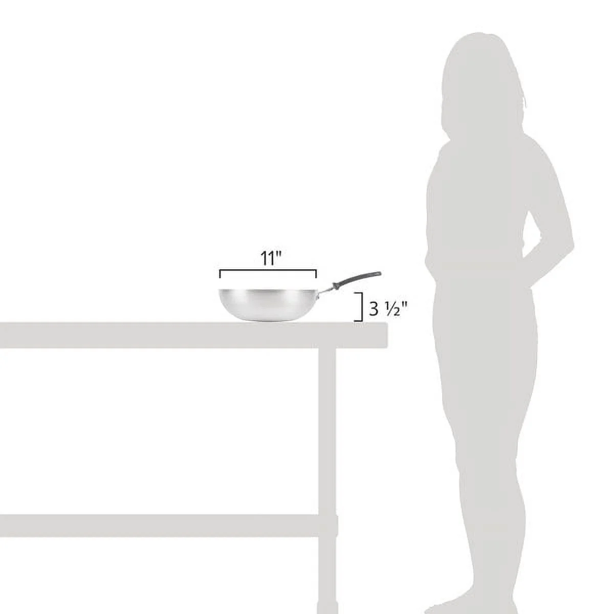 Vollrath 68120 Wear-Ever Aluminum 4.5 Qt. Stir Fry Pan