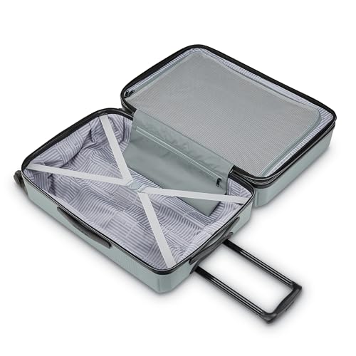 American Tourister Stratum XLT Expandable Hardside Luggage with Spinner Wheels, Jet Black, Carry-On 21-Inch