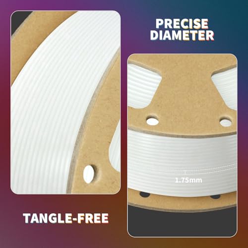 OVERTURE PLA Filament 1.75mm PLA 3D Printer Filament, 2kg Cardboard Spool (4.4lbs), Dimensional Accuracy +/- 0.02mm, Fit Most FDM Printer (Black 2-Pack)