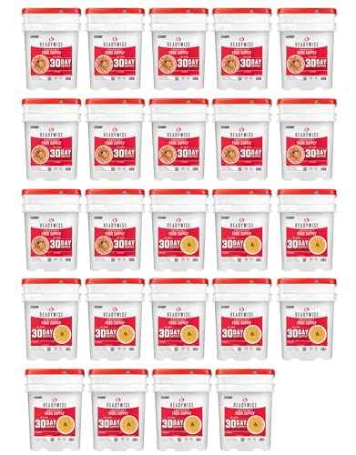 READYWISE - 14 Day, Emergency Food Supply, 150 Servings, 1 Bucket, Freeze Dried, MRE, Pre-made, Camping Essentials, Survival Kit, Food for Hiking, Adventure and Emergencies, 25-Year Shelf Life