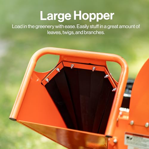 SuperHandy Mini Wood Chipper Shredder Mulcher Heavy Duty 7HP Compact Design 3